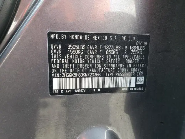 2019 HONDA FIT EX  