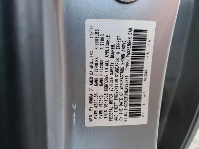 2014 HONDA ACCORD LX