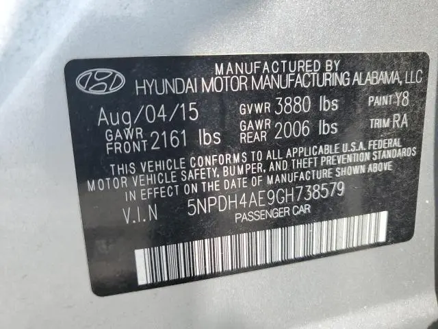 2016 HYUNDAI ELANTRA SE  