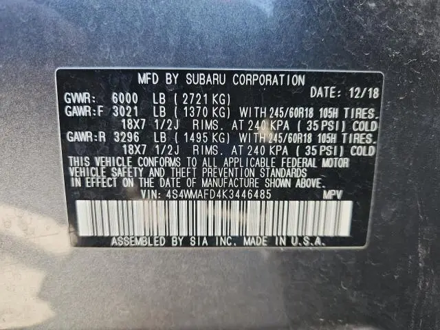 2019 SUBARU ASCENT PREMIUM  