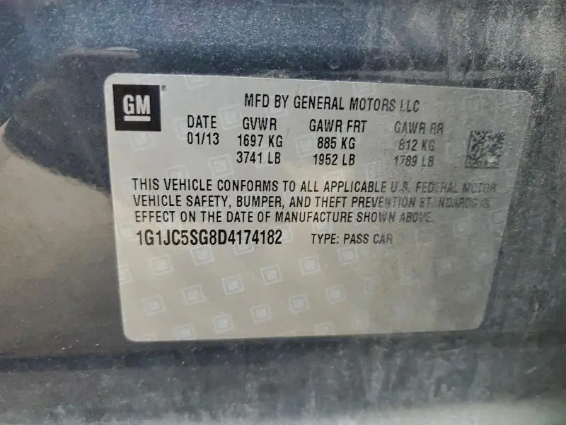 2013 CHEVROLET SONIC LT  