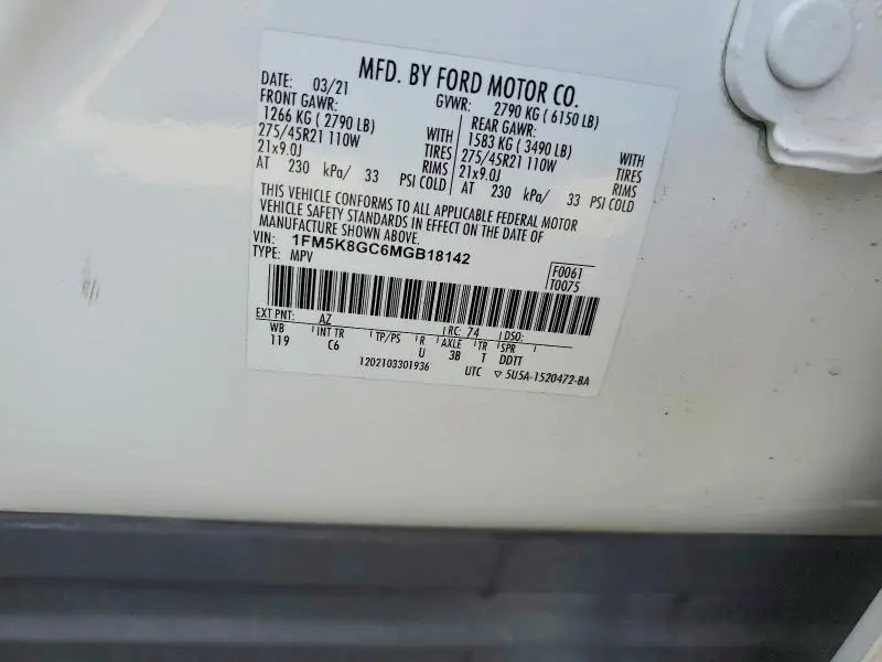 2021 FORD EXPLORER ST  