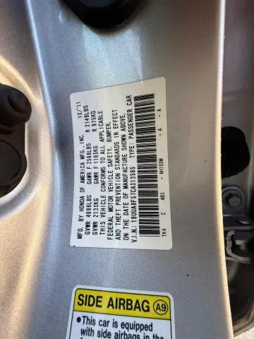 2012 ACURA TL   