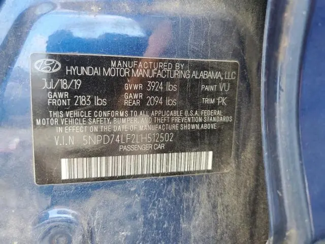 2020 HYUNDAI ELANTRA SE  