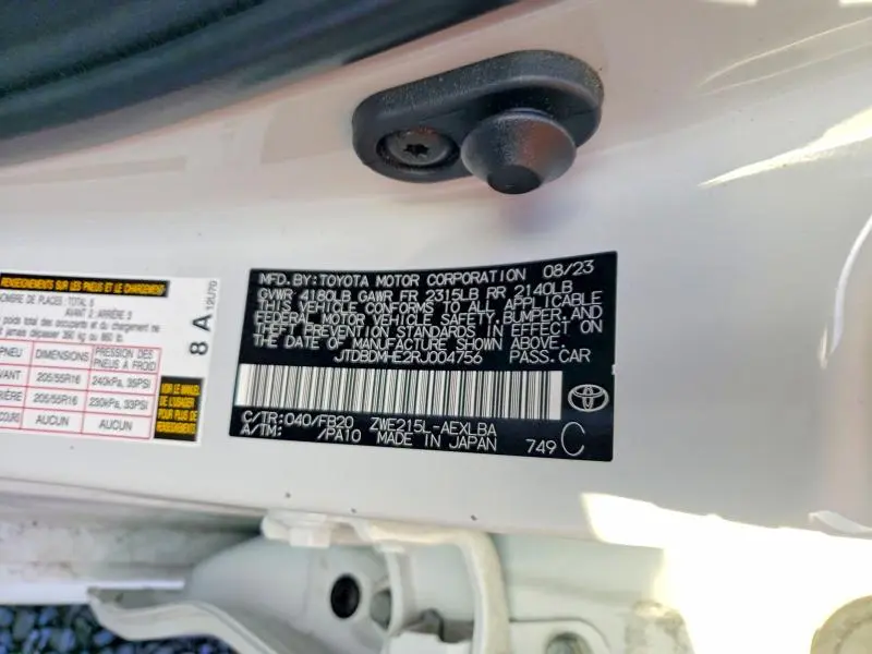 2024 TOYOTA COROLLA LE  