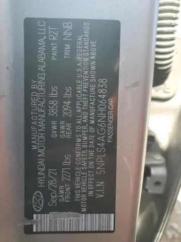 2022 HYUNDAI ELANTRA SEL  