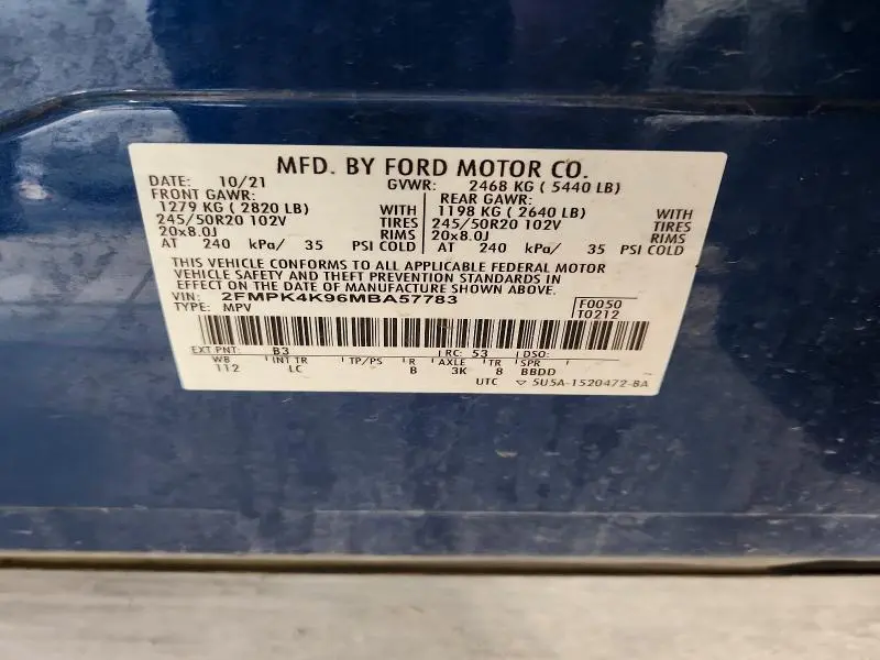 2021 FORD EDGE TITANIUM  
