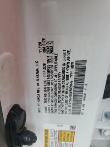 2021 HONDA PILOT ELITE  