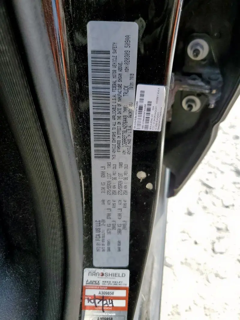 2020 RAM 1500 BIG HORN/LONE STAR  