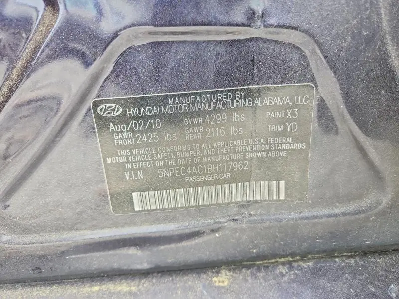 2011 HYUNDAI SONATA LIMITED  