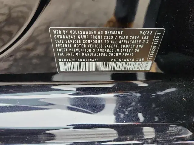 2022 VOLKSWAGEN GTI SE  