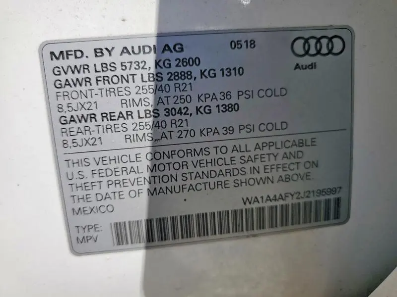 2018 AUDI SQ5 PREMIUM PLUS  
