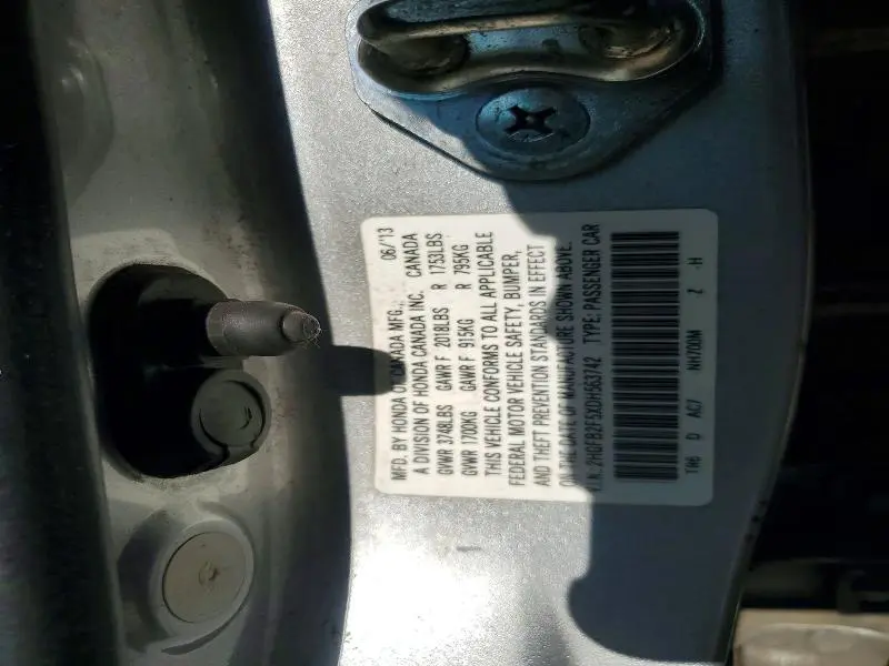 2013 HONDA CIVIC LX  