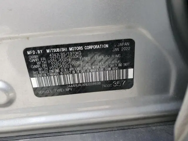 2022 MITSUBISHI OUTLANDER SPORT ES