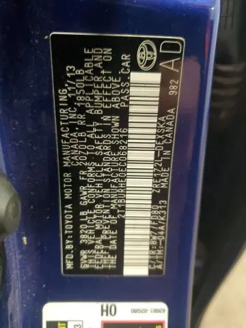 2014 TOYOTA COROLLA L  