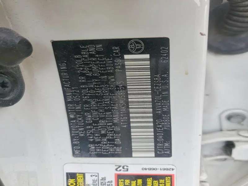 2021 TOYOTA CAMRY SE  