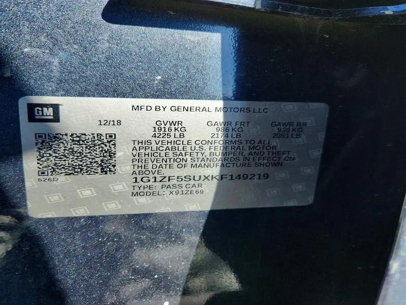 2019 CHEVROLET MALIBU HYBRID  