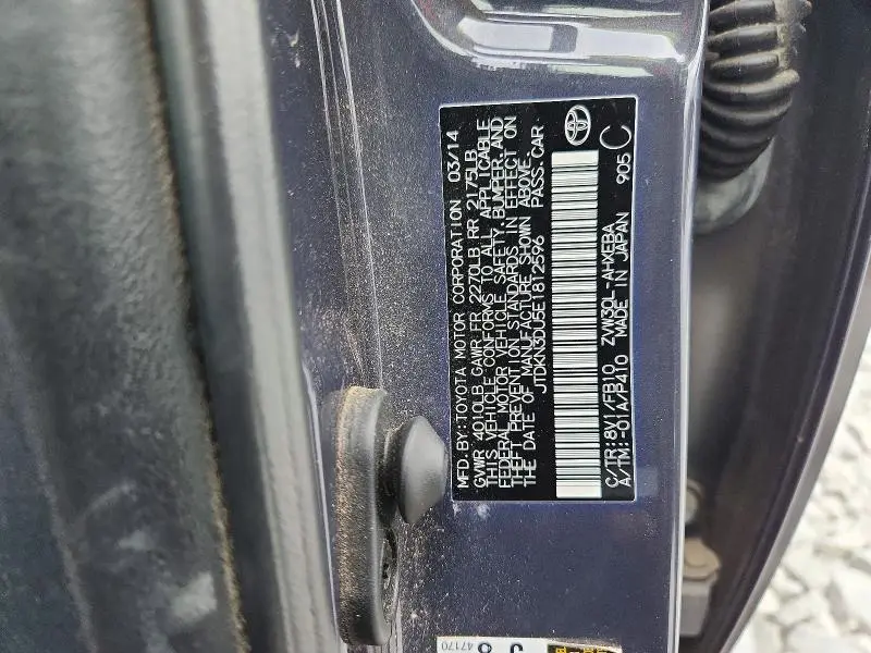 2014 TOYOTA PRIUS TWO  