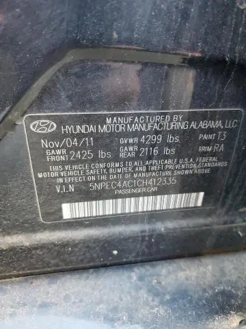 2012 HYUNDAI SONATA SE  