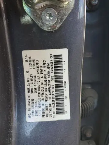 2014 HONDA ACCORD LX  