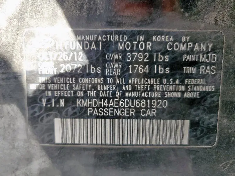 2013 HYUNDAI ELANTRA GLS  