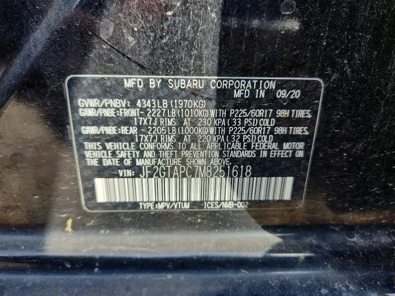 2021 SUBARU CROSSTREK PREMIUM  