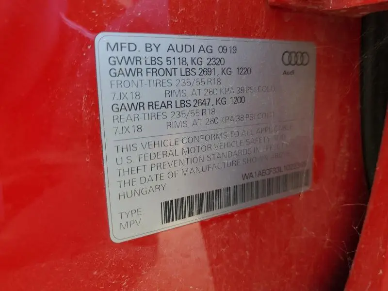 2020 AUDI Q3 PREMIUM  