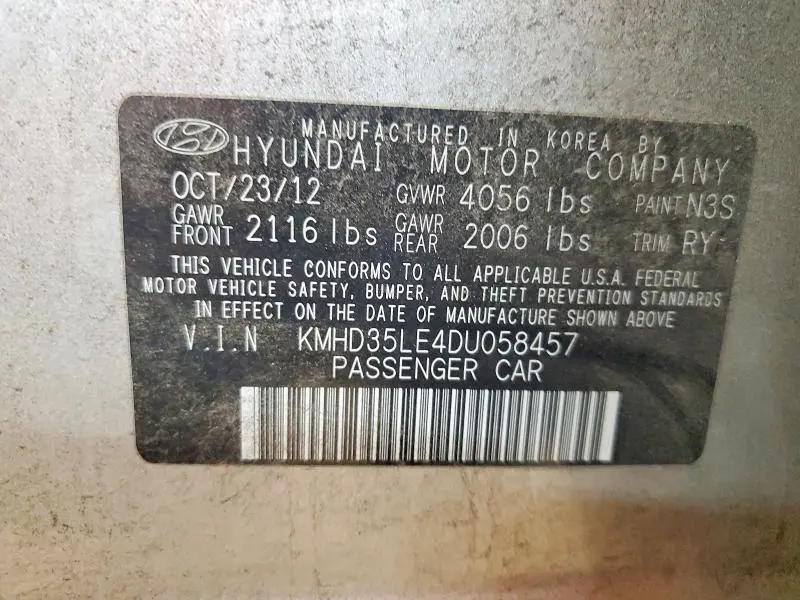 2013 HYUNDAI ELANTRA GT   