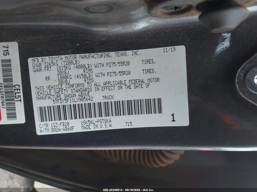 2020 TOYOTA TUNDRA SR5