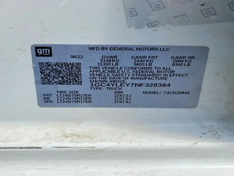 2022 CHEVROLET SILVERADO K2500 HEAVY DUTY  