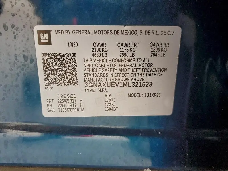 2021 CHEVROLET EQUINOX LT  