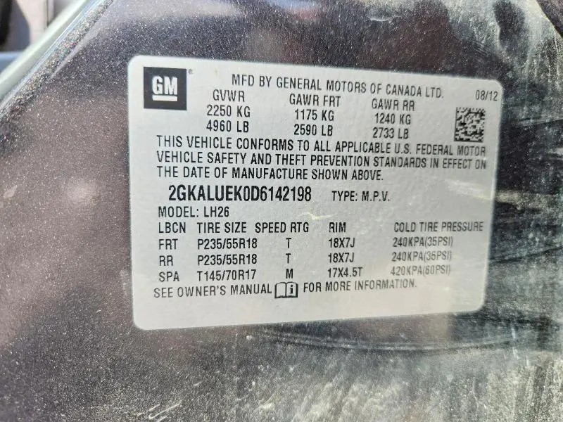 2013 GMC TERRAIN SLT  