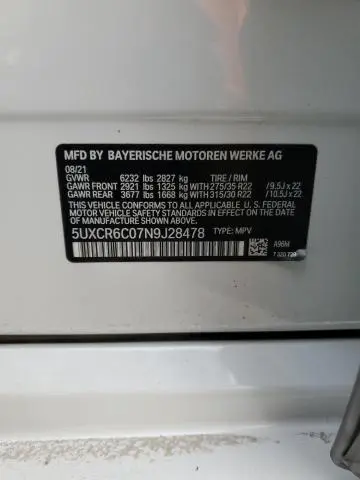 2022 BMW X5 XDRIVE40I  