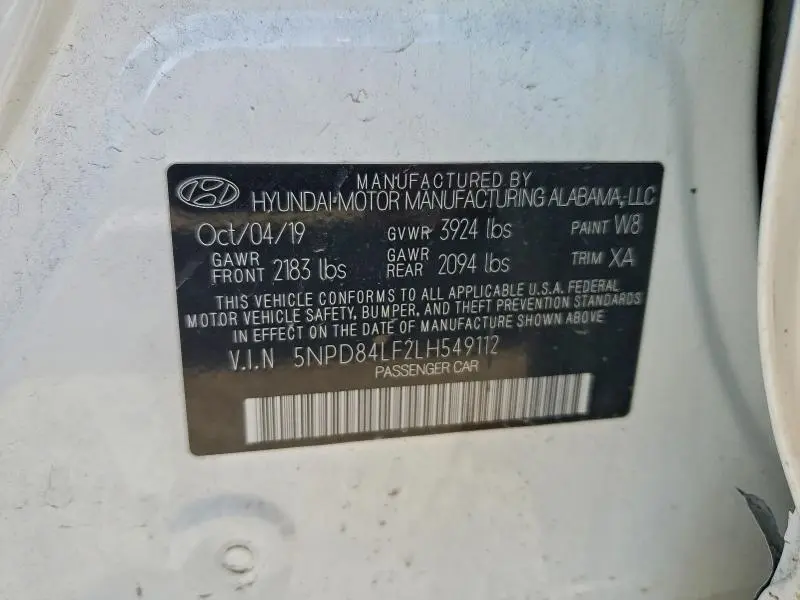 2020 HYUNDAI ELANTRA SEL  