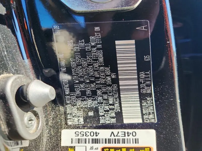 2010 TOYOTA SIENNA XLE  