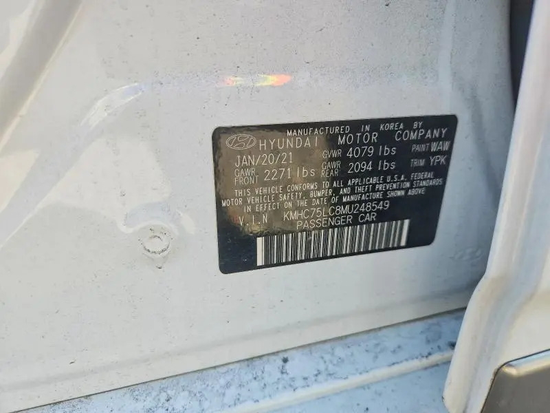 2021 HYUNDAI IONIQ SE  