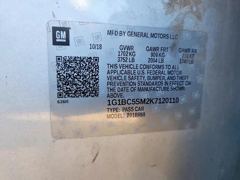 2019 CHEVROLET CRUZE LS  