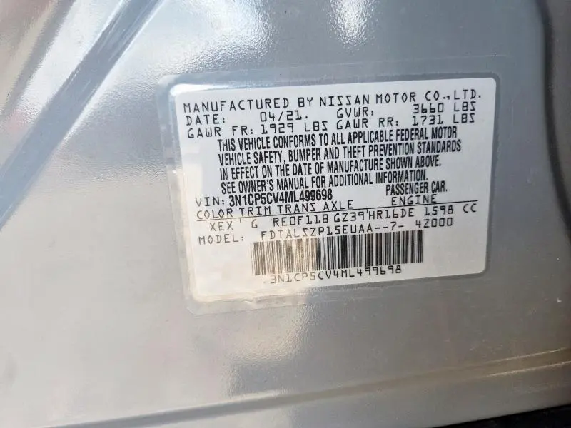 2021 NISSAN KICKS SV