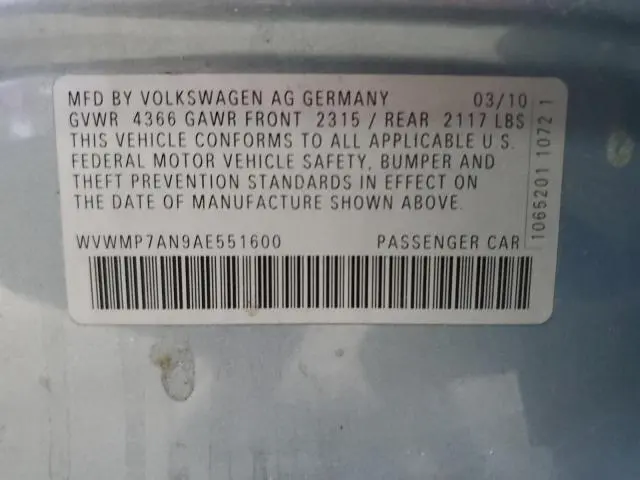 2010 VOLKSWAGEN CC SPORT  