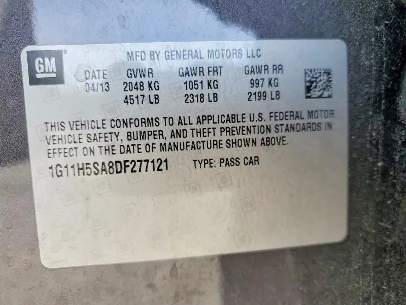 2013 CHEVROLET MALIBU LTZ  