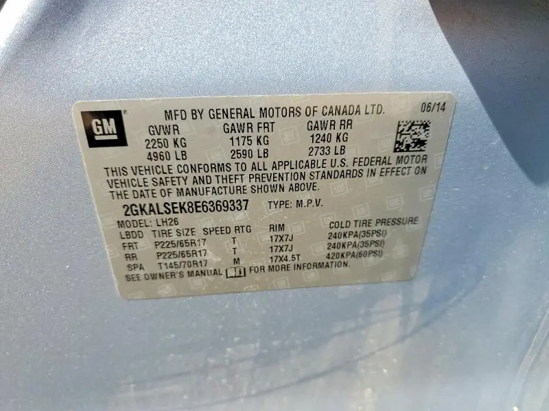 2014 GMC TERRAIN SLT  