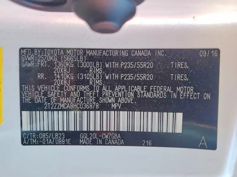 2017 LEXUS RX 350 BASE  