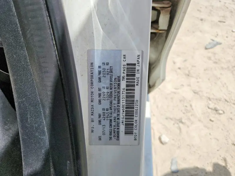 2014 MAZDA 6 GRAND TOURING  