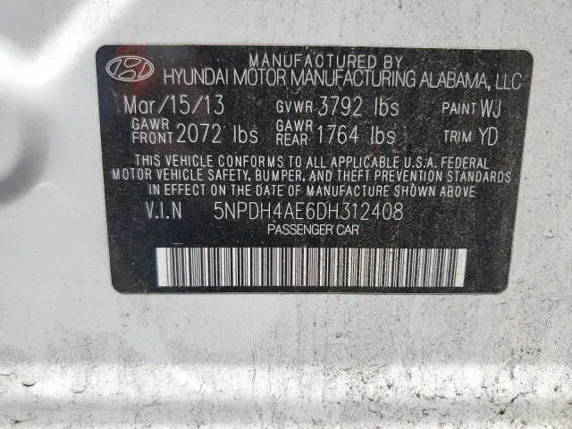 2013 HYUNDAI ELANTRA GLS  