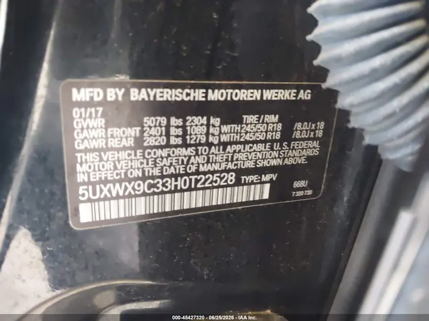 2017 BMW X3 XDRIVE28I