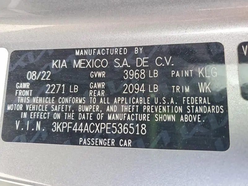 2023 KIA FORTE GT  