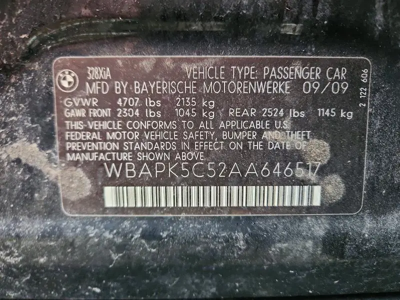 2010 BMW 328 XI SULEV  