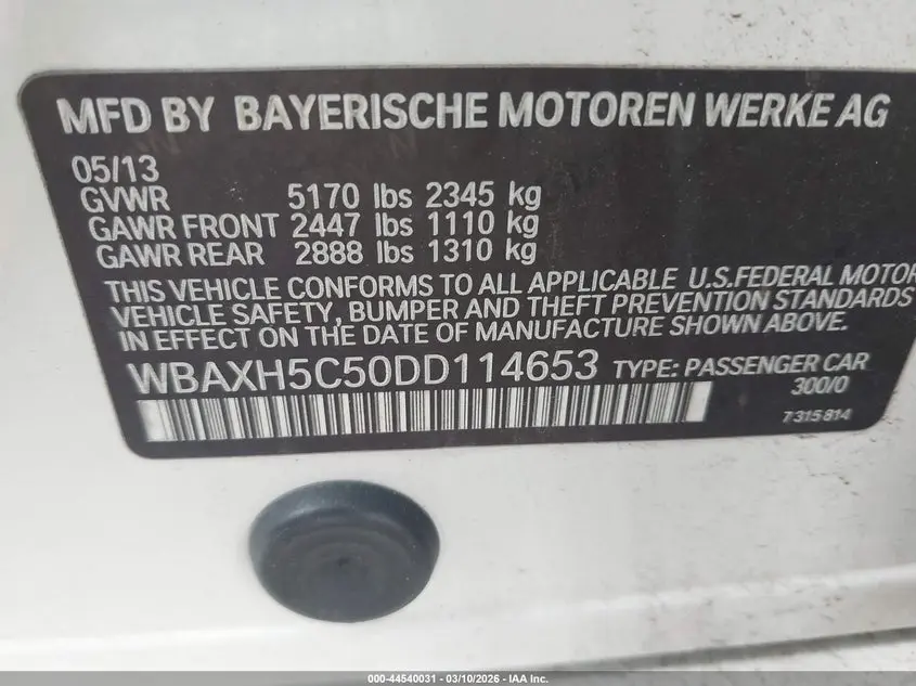 2013 BMW 528I XDRIVE