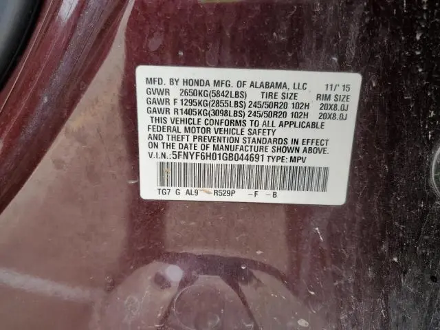 2016 HONDA PILOT ELITE