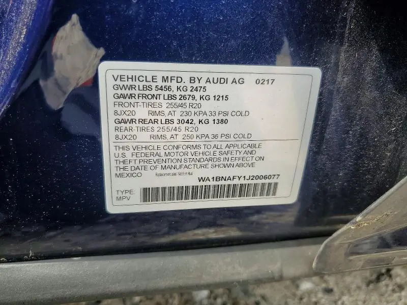 2018 AUDI Q5 PREMIUM PLUS  